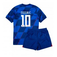 Dječji Nogometni Dres Hrvatska Luka Modric #10 Gostujuci EP 2024 Kratak Rukav (+ Kratke hlače)